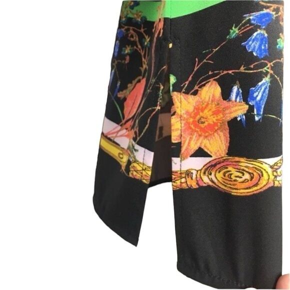 Linea by Louis DELL’OLIO Floral Boatneck blouse 6 Artsy Art to wear Abstract - Picture 7 of 16
